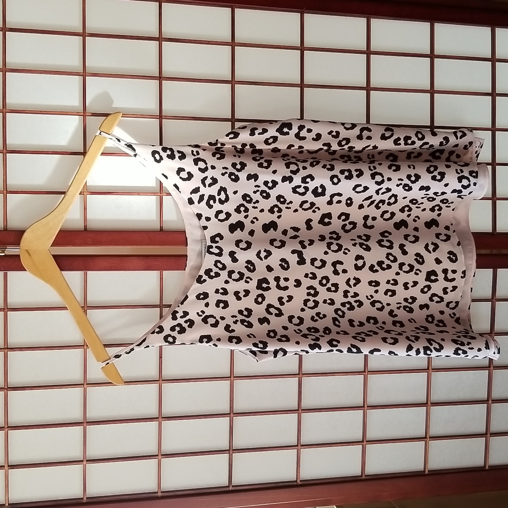 2/$30 Reitmans Chiffon Fashion Cami - Pink Leopard Print Large